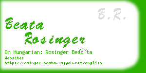 beata rosinger business card